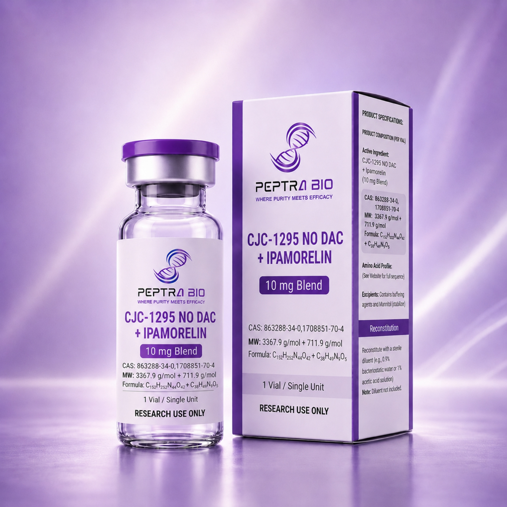 Peptrabio – CJC-1295 NO DAC + IPAMORELIN Blend
